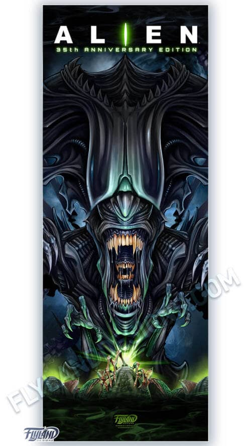 24"x63" Vertical Pinball Banner with artwork by Brian Allen