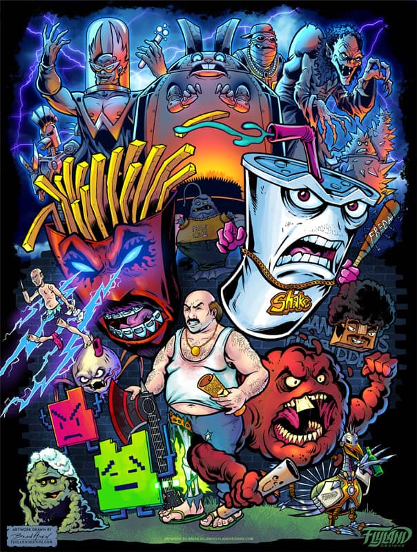 Illustration parody of Aqua Teen