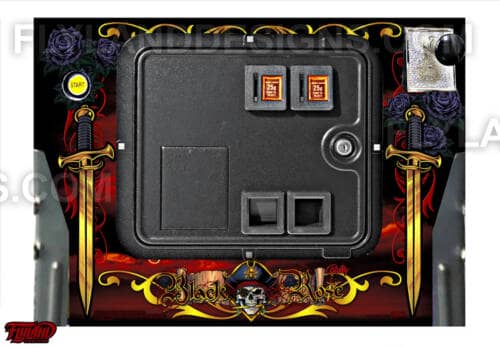 Alternate Translite and Backglass of the popular pinball game The Machine: Bride of Pinbot drawn by artist Brian Allen showing a female robot in space