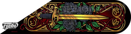 Hinge Decals for the pirate-themed pinball game Black Rose drawn by artist Brian Allen