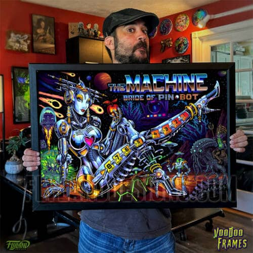 Bride of Pinbot Voodoo LED frame and Translite Bundle with artwork by artist Brian Allen