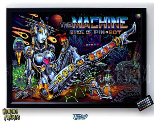 Bride of Pinbot Voodoo LED frame and Translite Bundle with artwork by artist Brian Allen