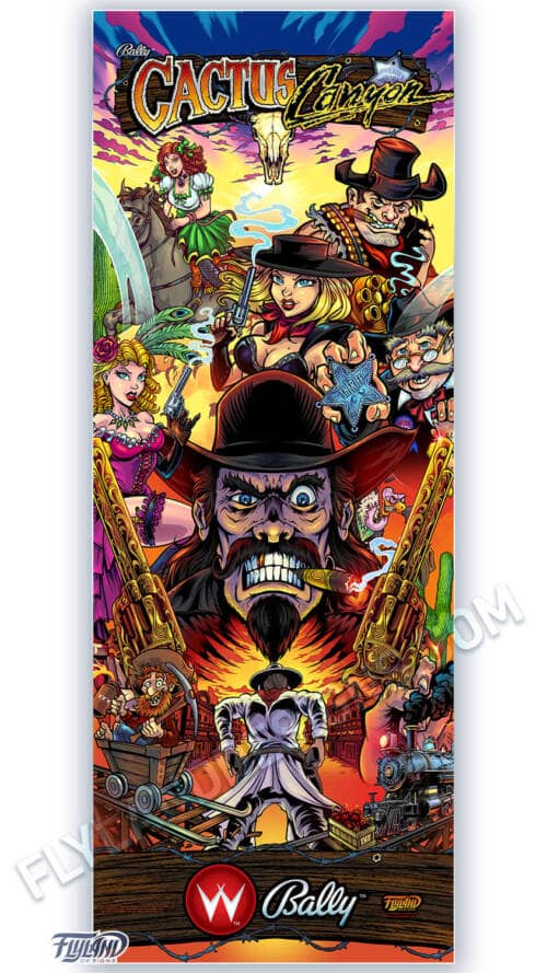 24"x63" Vertical Pinball Banner with artwork by Brian Allen