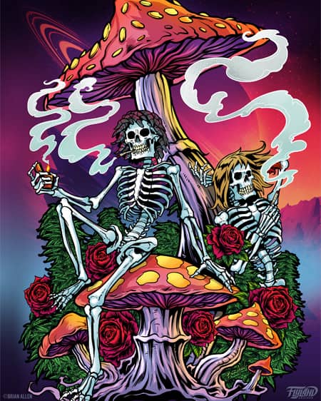 An illustration design with skel