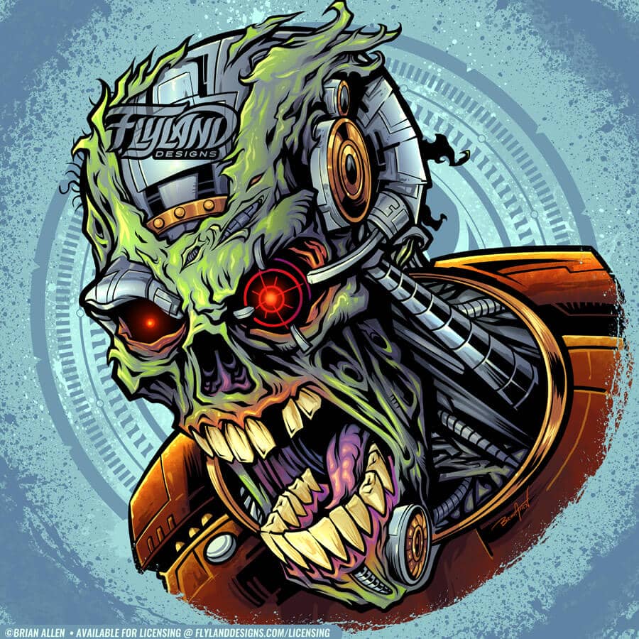 Cyborg Zombie Zombe Cyborg yelling