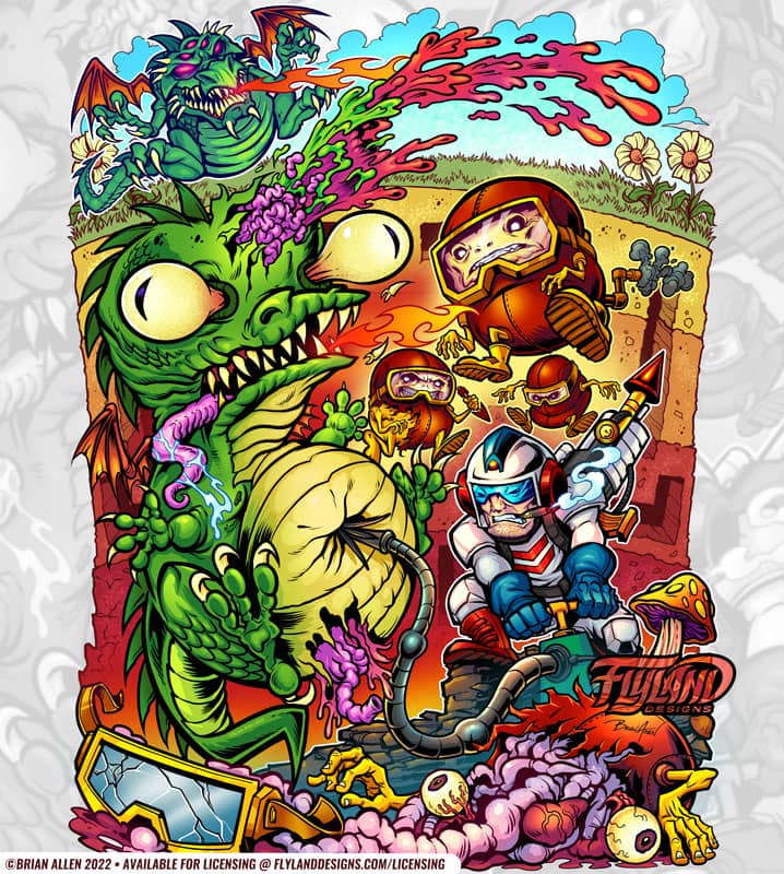 Dig Dug Arcade Tribute Artwork b