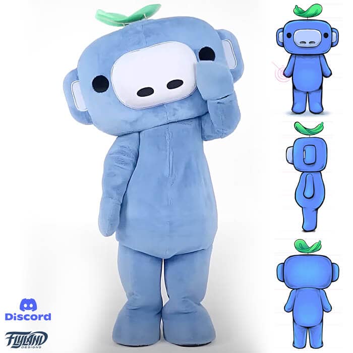 A blue character that I designed