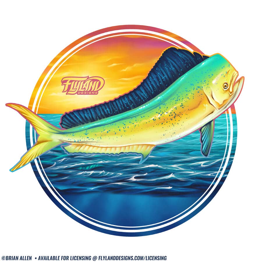 Dolphin Fish illustration An illustration of a dolphin fish.