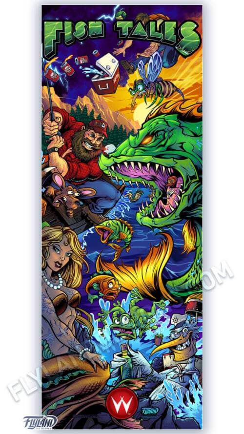 24"x63" Vertical Pinball Banner with artwork by Brian Allen