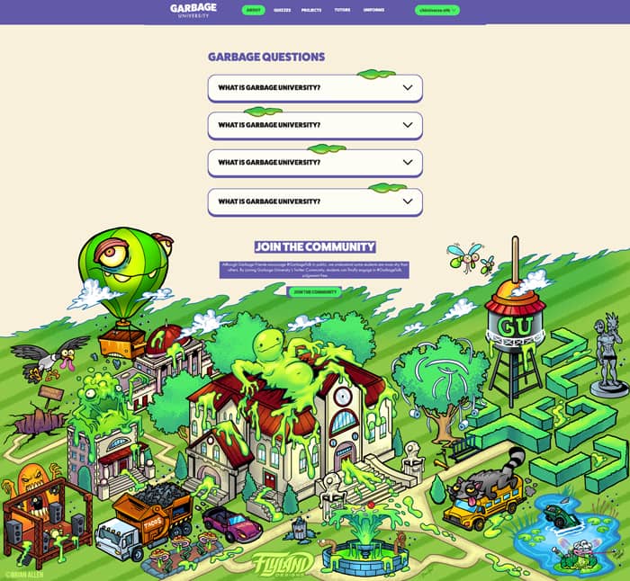 An illustration of Garbage Unive