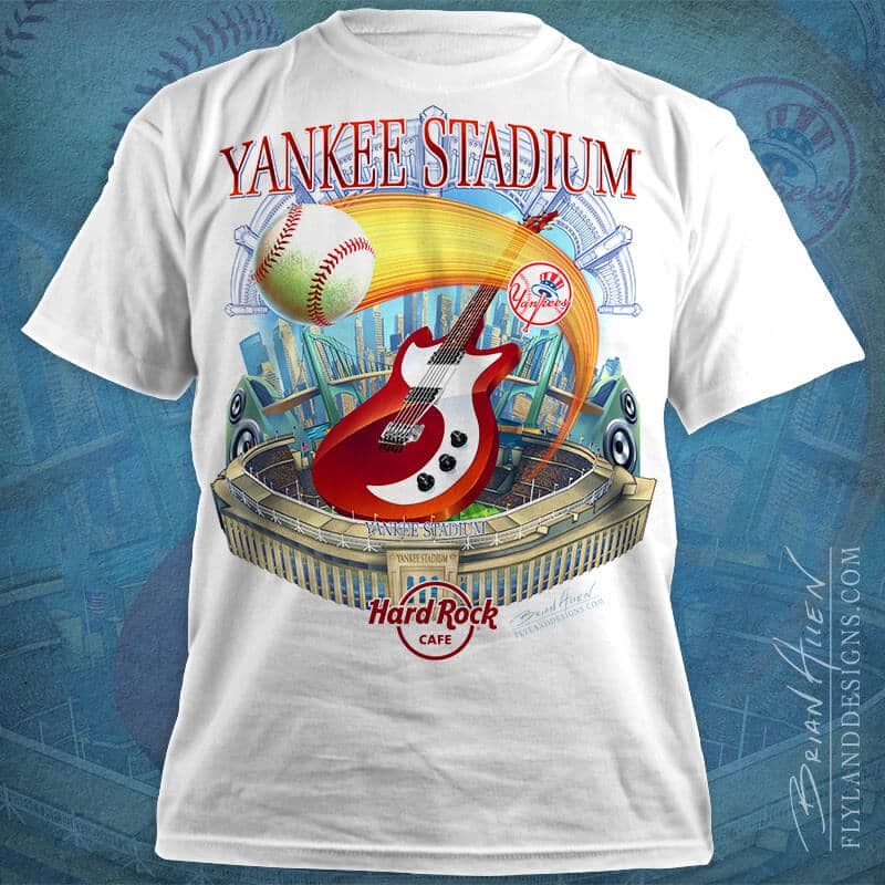 Hard Rock Cafe T-Shirt deisgns by t-shirt design illustrator Brian Allen