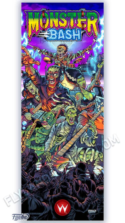24"x63" Vertical Pinball Banner with artwork by Brian Allen