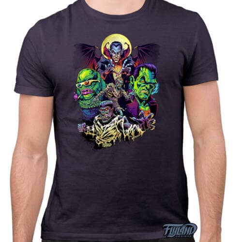 Drawing of the South Park characters in a darker style drawn by Brian Allen including Stan, Cartman, Kenny, Kyle, Chef, Satan, Terrance and Phillip, Randy, Mr. Garrison, Mr. Mackey, and more