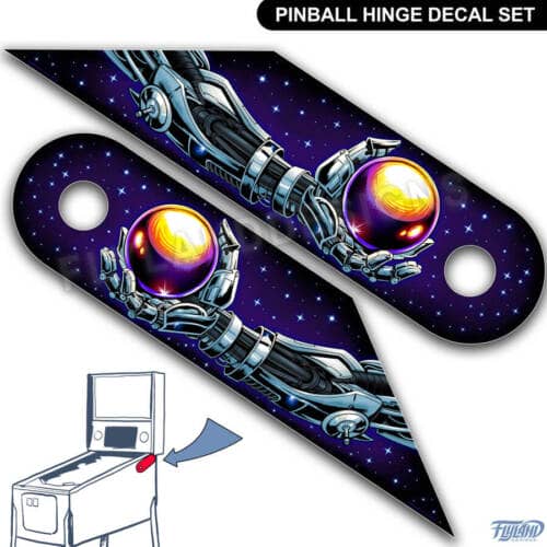 Metal Robot hand holding a sphea