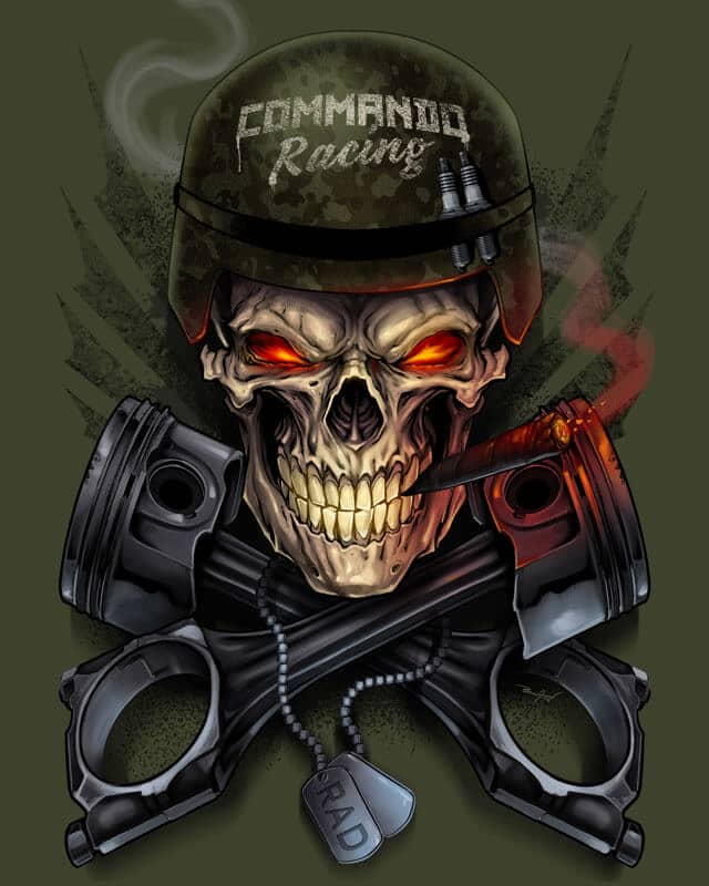 Angry skull with cigar in his mo