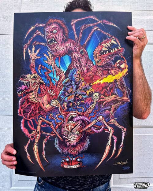 Illustration of various monstrous creatures from John Carpenter's The Thing movie