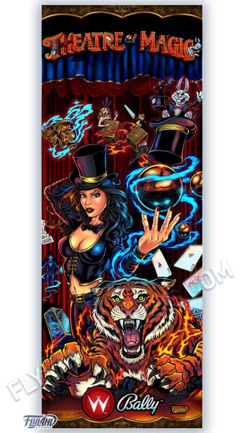 24"x63" Vertical Pinball Banner with artwork by Brian Allen
