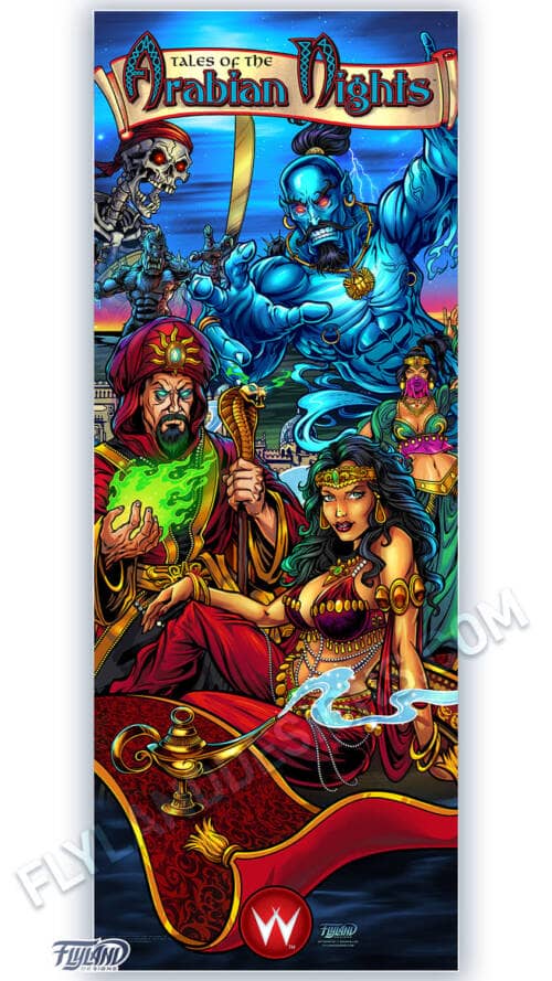 24"x63" Vertical Pinball Banner with artwork by Brian Allen