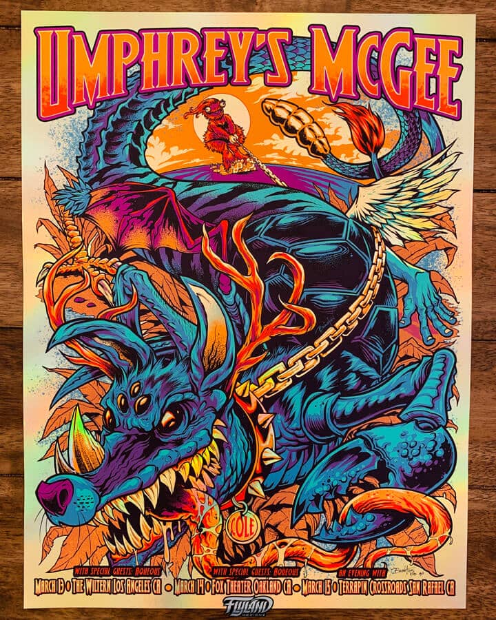 Silk-screen poster for the band 