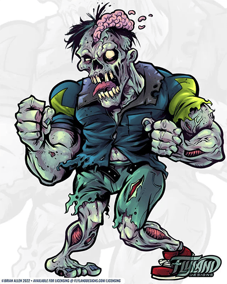 Muscular Zombie that is angry